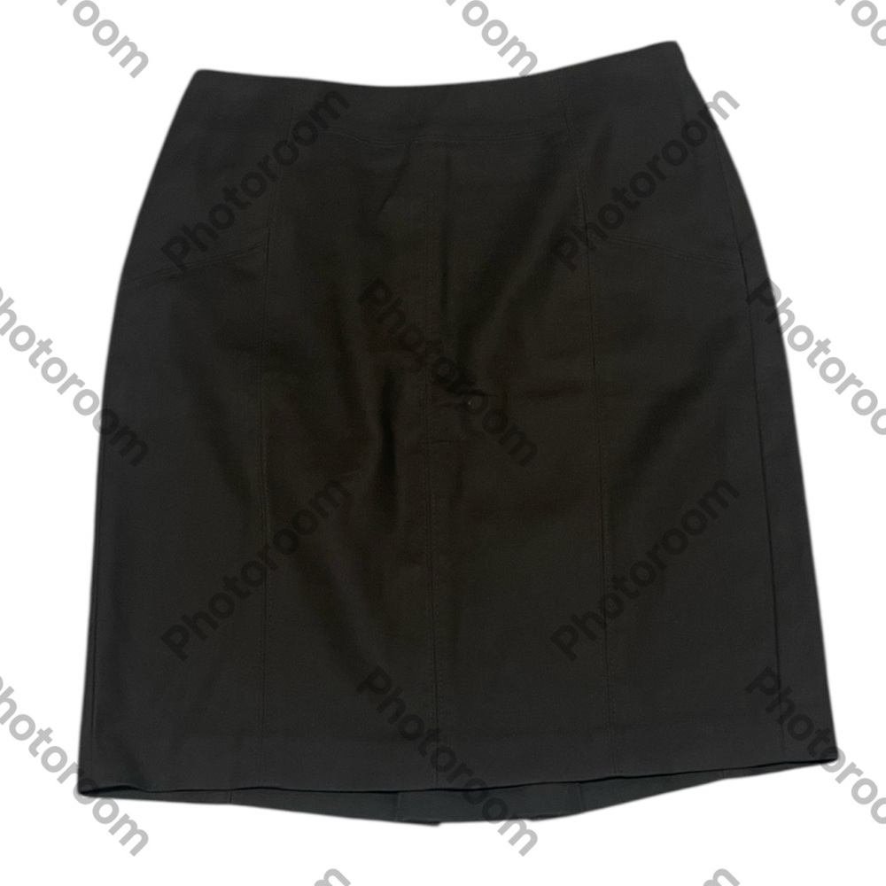 ANN TAYLOR WOMENS CHOCOLATE PENCIL BROWN SKIRT WITH SIDE ZIPPER SIZE 4 PETITE
